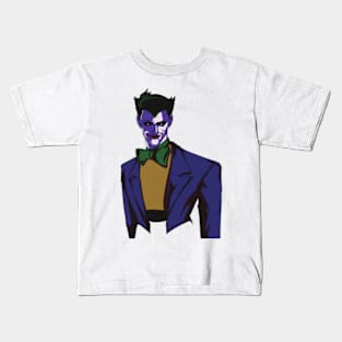 The Dot-Eyed Joker - Dark Fan Art Kids T-Shirt